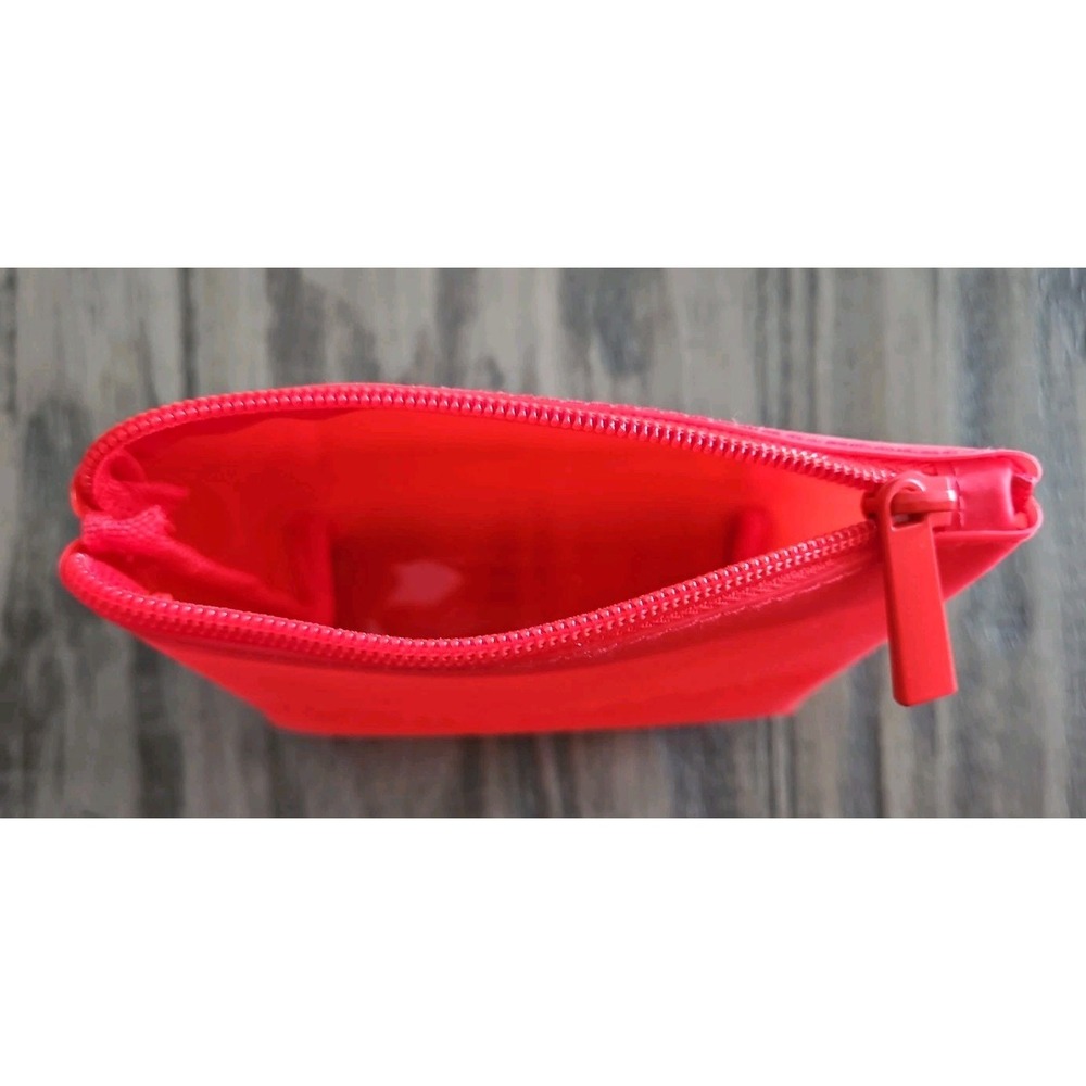 Josie Maran Red Make Up Beauty Waterproof Bag Brand - Picture 2 of 4